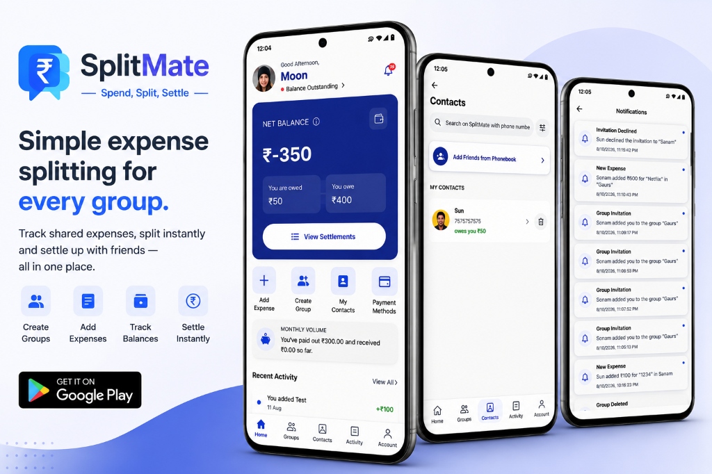 SplitMate App Preview
